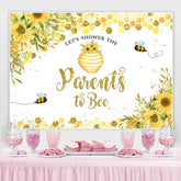 Wenig Bienen Und Sonnenblumen, Gelb babydusche Hintergrund